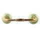Pea Green Striped Ceramic Bridge Handles